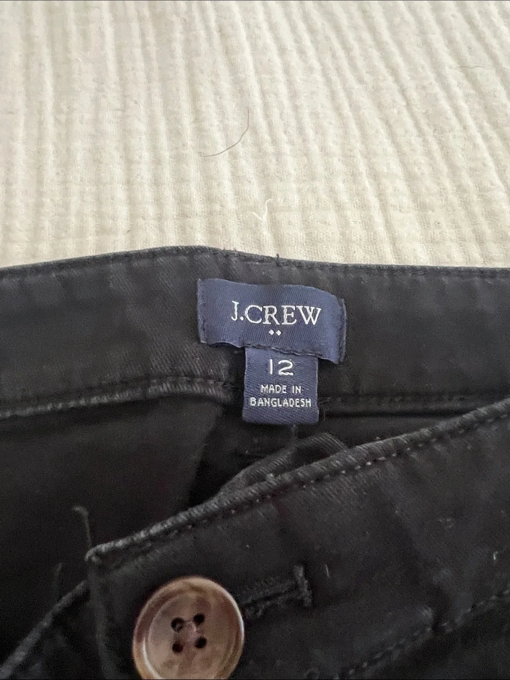 J. Crew Black Wide-Leg Chinos